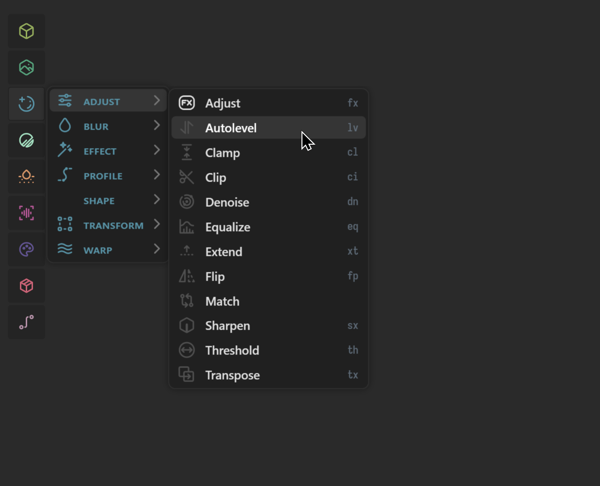 Nested (Default): Toolbox menus are nested by Family then family members to avoid clutter