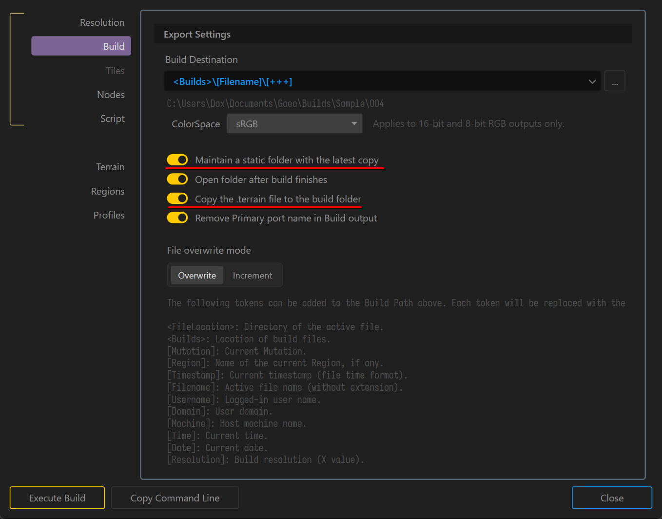 Enable "Maintain a static folder" to maintain a constant folder with the latest build