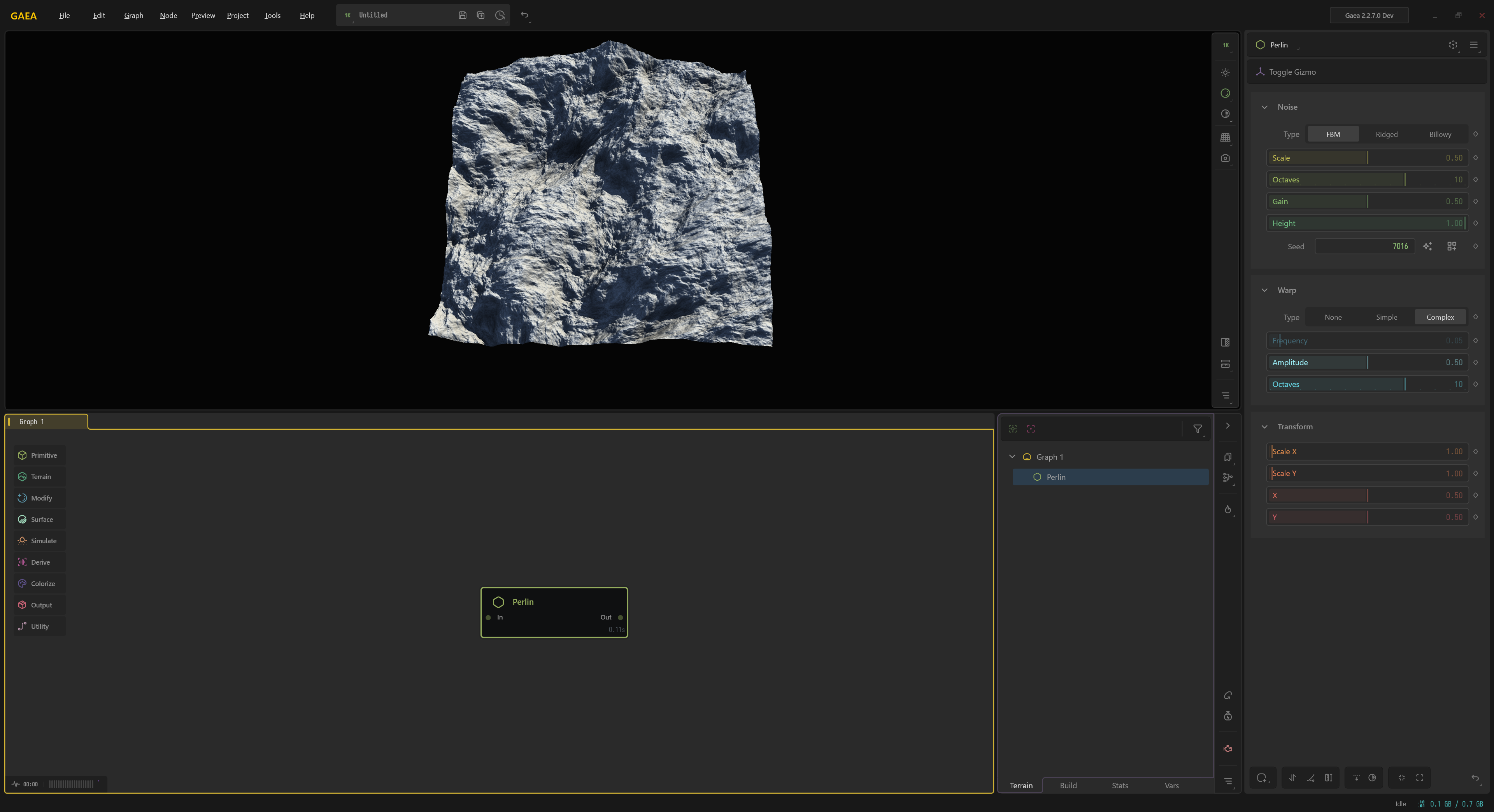 The full Gaea interface