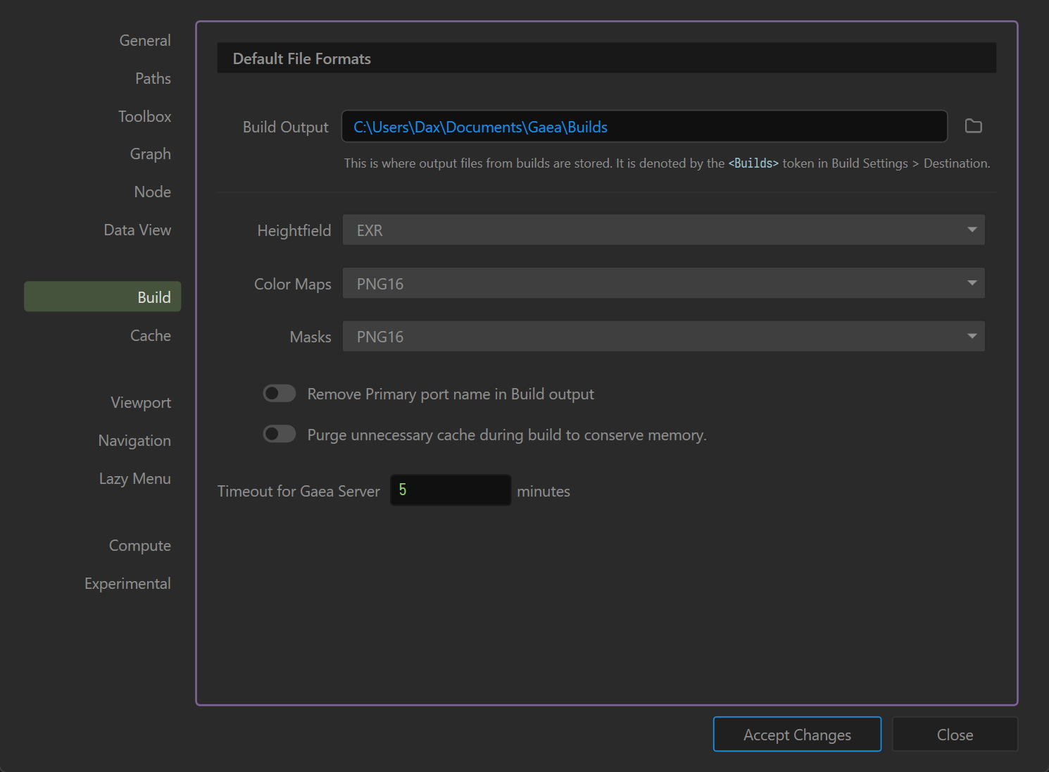 The Build Tab